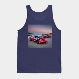 Red Corvette Tank Top